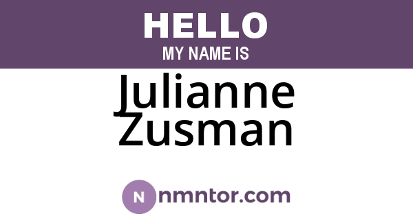 Julianne Zusman