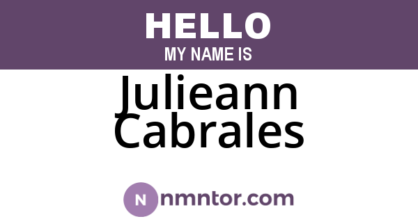Julieann Cabrales