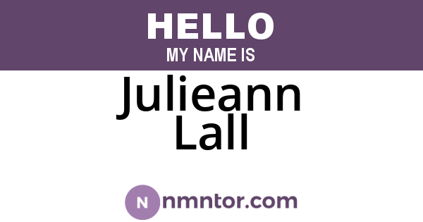 Julieann Lall