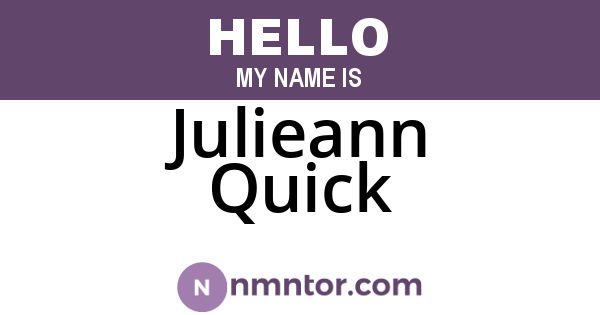 Julieann Quick