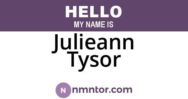 Julieann Tysor