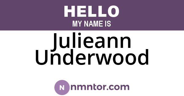 Julieann Underwood