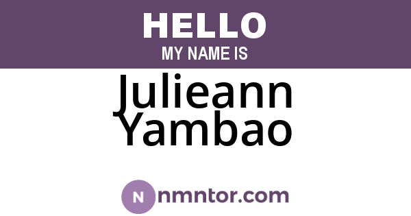 Julieann Yambao