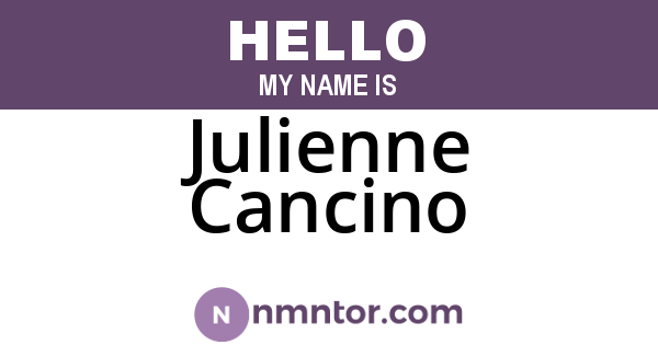 Julienne Cancino
