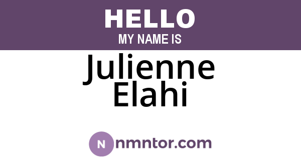 Julienne Elahi