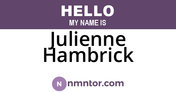Julienne Hambrick