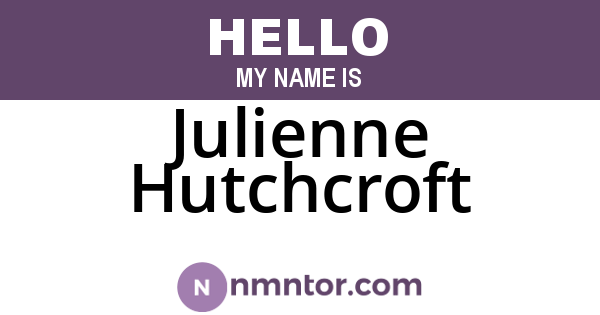 Julienne Hutchcroft