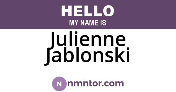 Julienne Jablonski