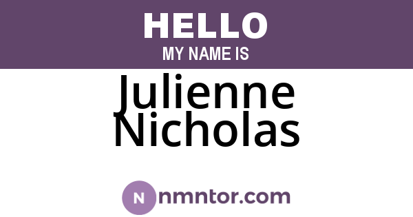 Julienne Nicholas