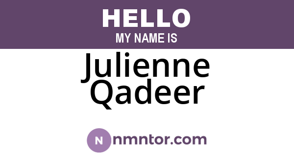 Julienne Qadeer
