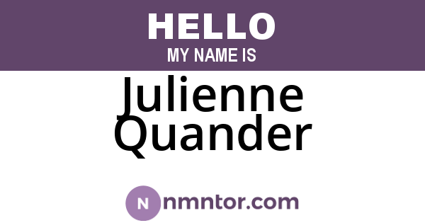 Julienne Quander