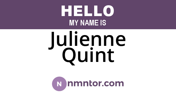 Julienne Quint