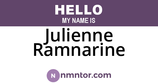 Julienne Ramnarine