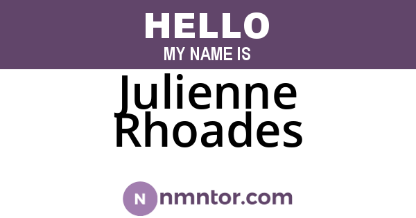 Julienne Rhoades