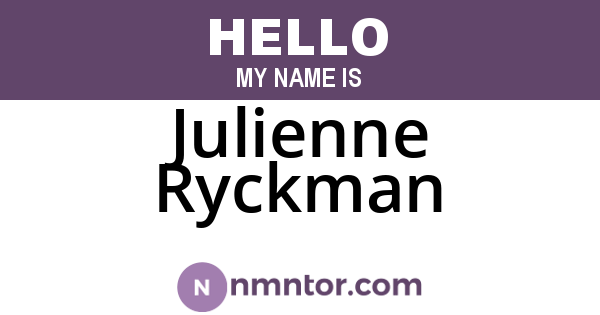 Julienne Ryckman