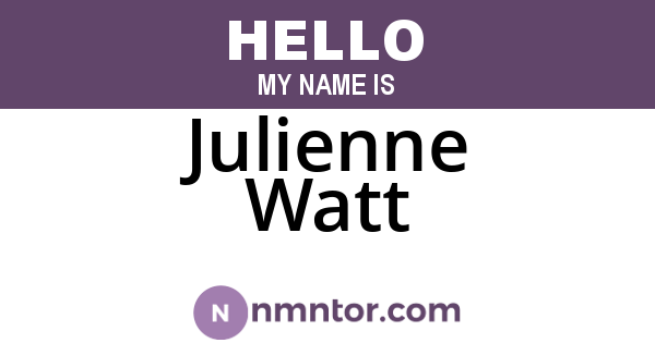 Julienne Watt