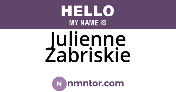 Julienne Zabriskie
