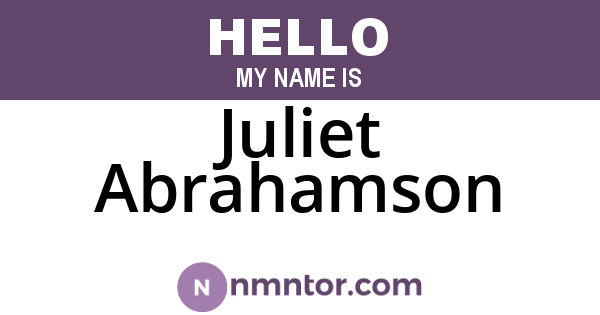Juliet Abrahamson