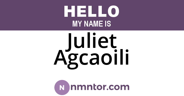 Juliet Agcaoili