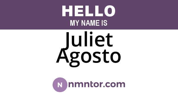 Juliet Agosto
