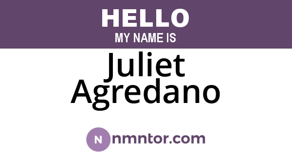 Juliet Agredano