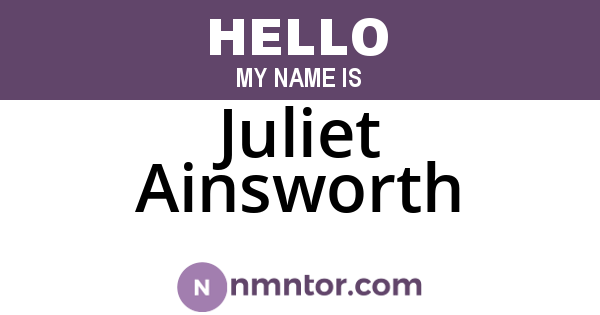 Juliet Ainsworth