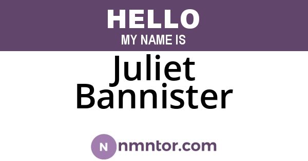 Juliet Bannister