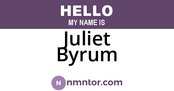 Juliet Byrum