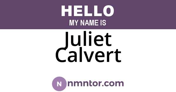 Juliet Calvert