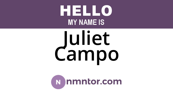 Juliet Campo