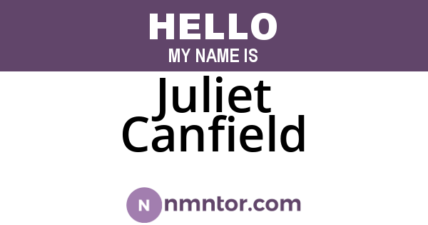Juliet Canfield