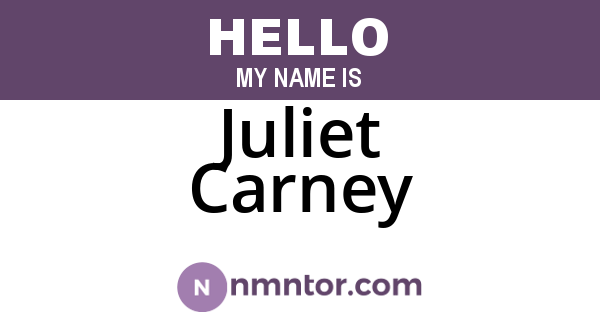 Juliet Carney