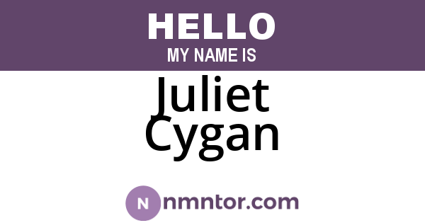 Juliet Cygan