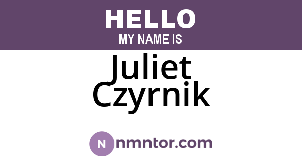 Juliet Czyrnik