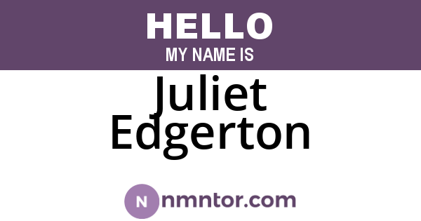 Juliet Edgerton