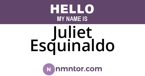 Juliet Esquinaldo