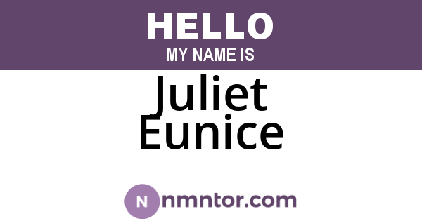 Juliet Eunice
