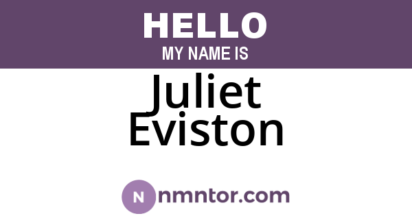 Juliet Eviston