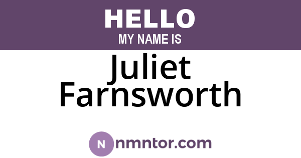Juliet Farnsworth
