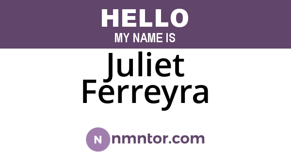 Juliet Ferreyra