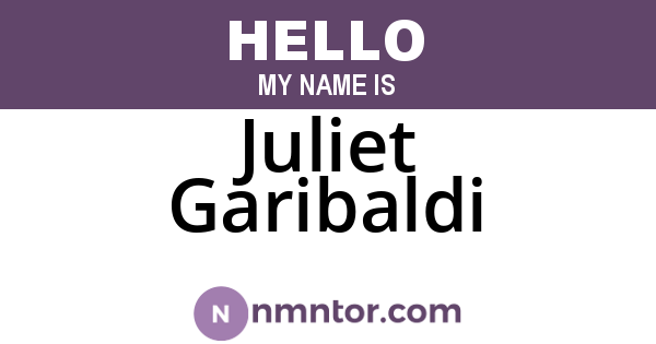 Juliet Garibaldi