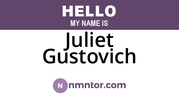 Juliet Gustovich