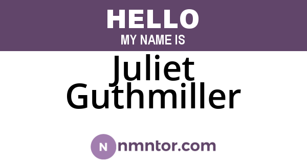 Juliet Guthmiller
