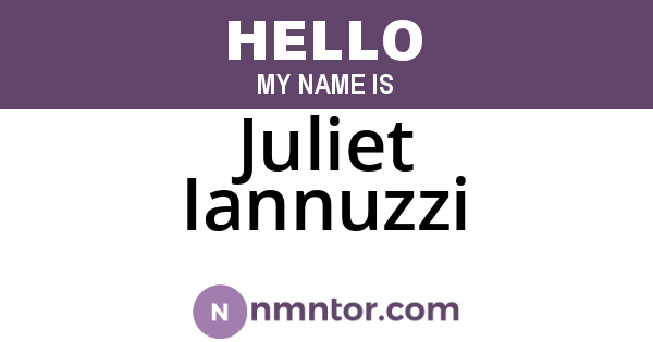 Juliet Iannuzzi