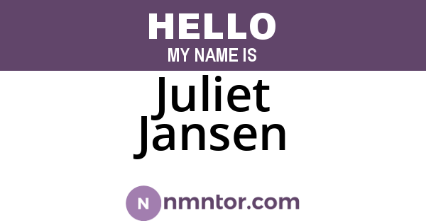 Juliet Jansen