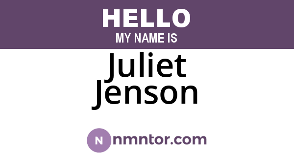 Juliet Jenson