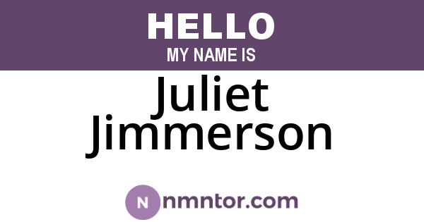 Juliet Jimmerson