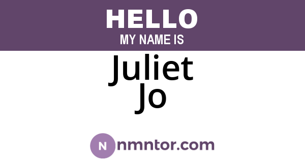 Juliet Jo