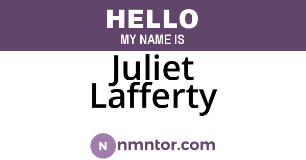 Juliet Lafferty