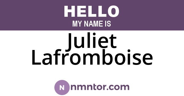 Juliet Lafromboise
